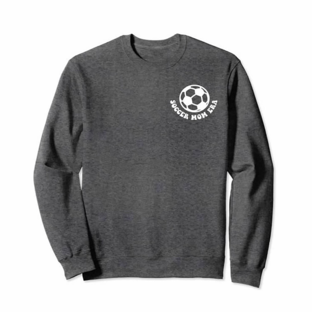 In My Soccer Mom Era Sweatshirt, Gray, Size Small